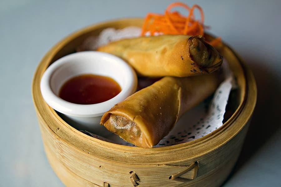 Homemade Spring rolls served with house Sweet & Sour sauce