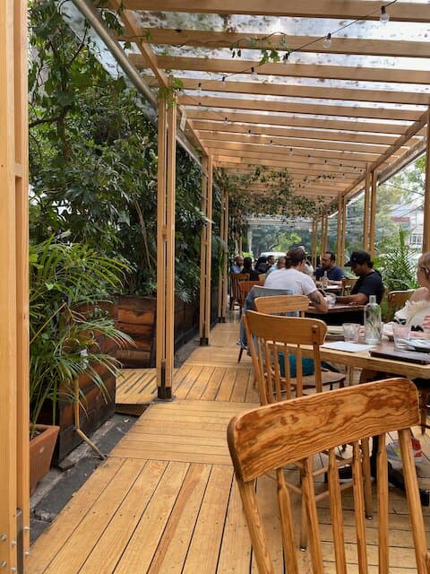 Outdoor seating area