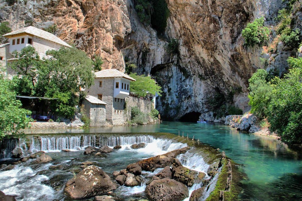 Buna Springs  Dervish House in Buna Springs is one of the most visited places in Bosnia and Herzegovina for a beautiful mixture of natural beauty and architecture.