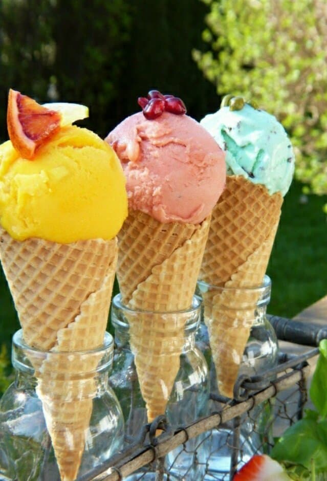 Im Goldstrand Potsdam - Volkspark gibt es leckeres Kugeleis - verschiedene Sorten