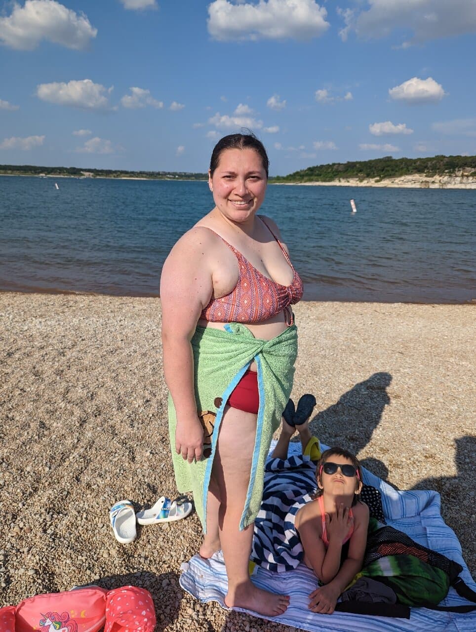 Our first swim of the summer!