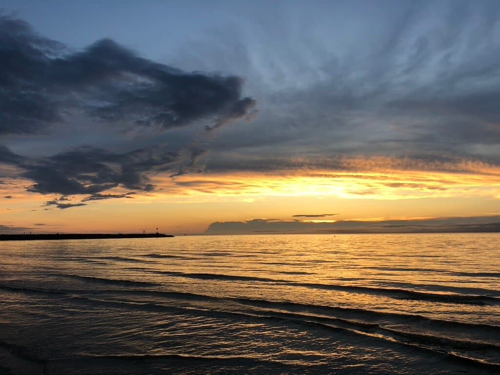 Sunset on Sea Street Beach.