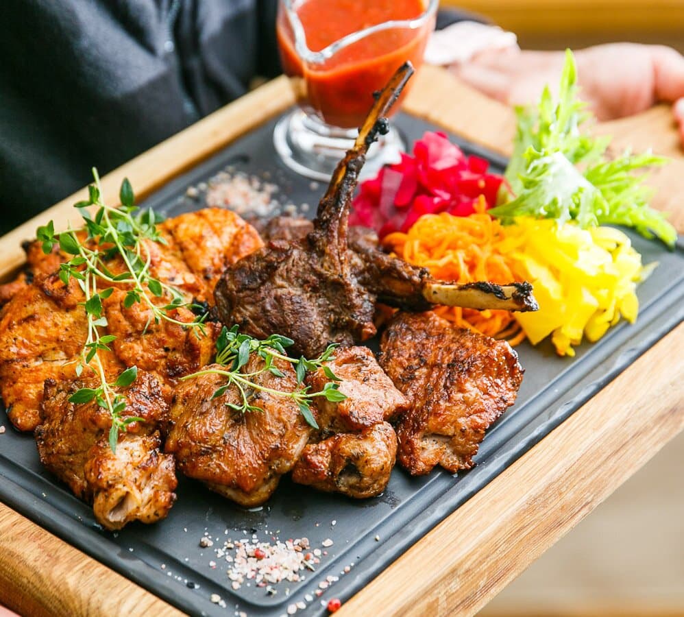 Selection of grilled meat