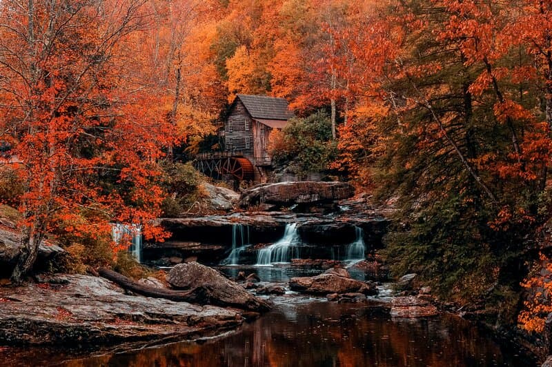 Grist Mill in autumn