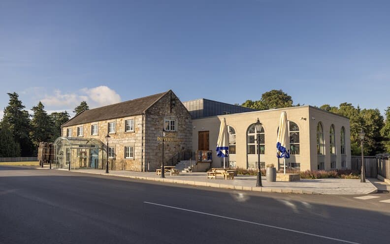 Powerscourt Distillery Exterior at Sunrise