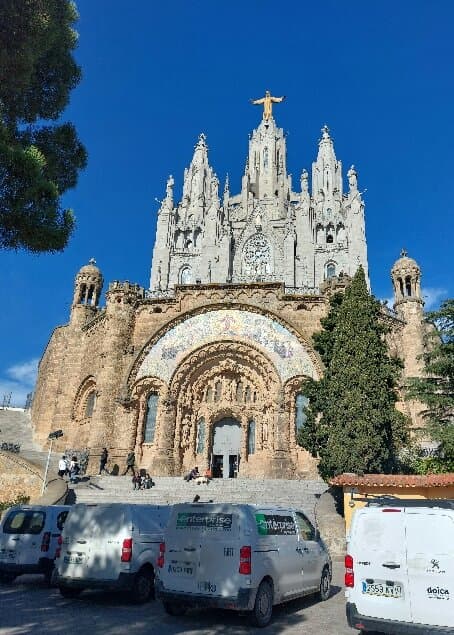 Temple of the Sacred Heart of Jesus.  Well worth a visit, but the BEST BIT is the walk back down. The spectacular views of  Barcelona are even more clear and amazing.  Disappointing that an ugly  funfair is  metres away from this sacred place.