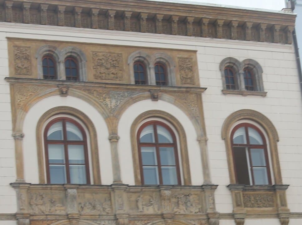 Un détail de la façade