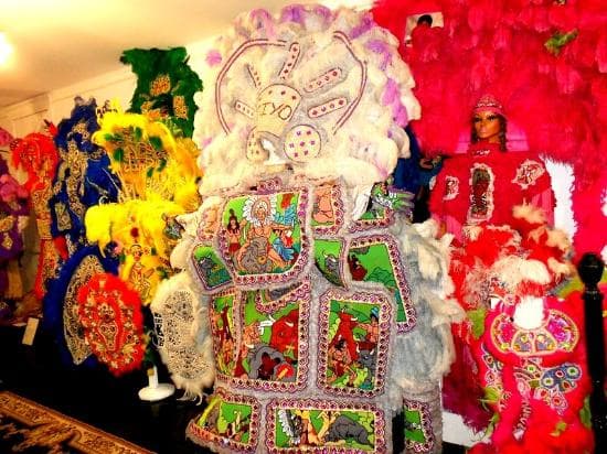 Mardi Gras Indian suits display
