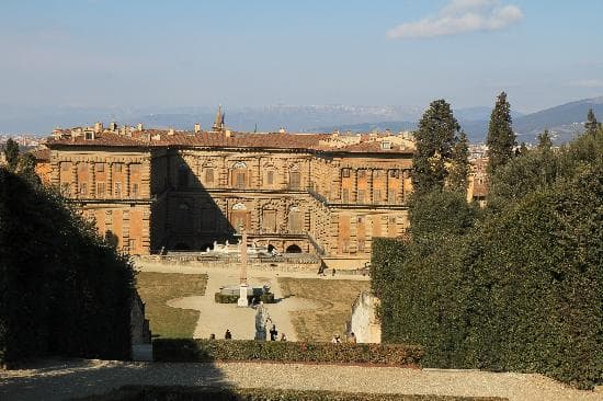 View of the Pitti Palace from the Boboli Gardens in Oltrarno