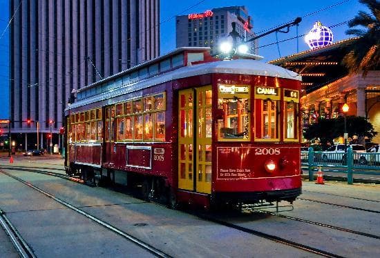 Modern Streetcar on Canal Street