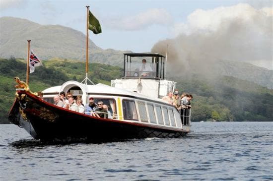 SY Gondola "steaming" on Coniston Water