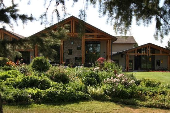 Our new clubhouse from the Blue Course hole #1