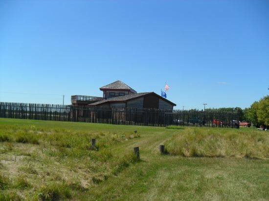 Fort Abercrombie Inside the fort looking at Interpretive Centre
