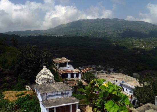 View of the Shiva temple from the Jain Temple compound
