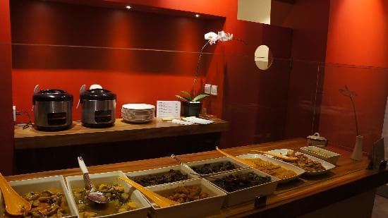 Nasi campur, typical indonesian meal.