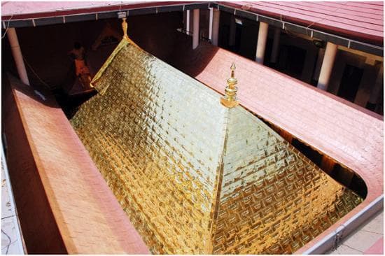 Top View of the Gold Plated Temple
