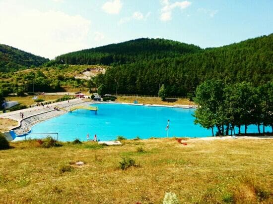 Huge swimming pool of Germia.
