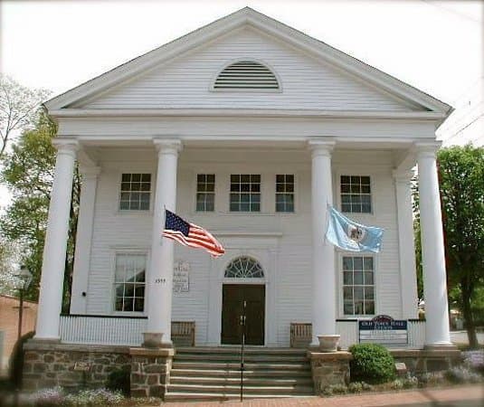 Old Town Hall,the heart of Old Town, built in 1900 by Joseph Willard a gift for people of Fairfa