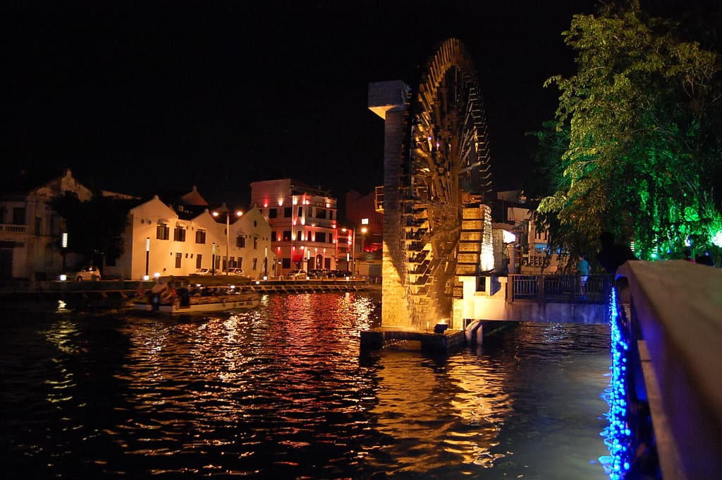 River by night