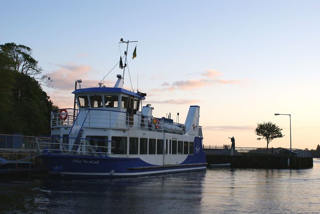 The Donegal Bay Waterbus resting at the quayside