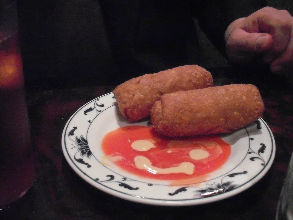 Ming's Is a Happy Place - the first two egg rolls