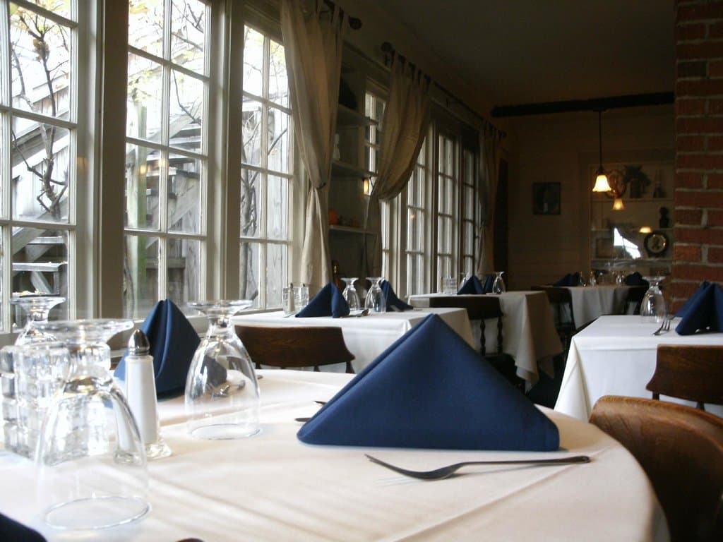 One of many dining rooms