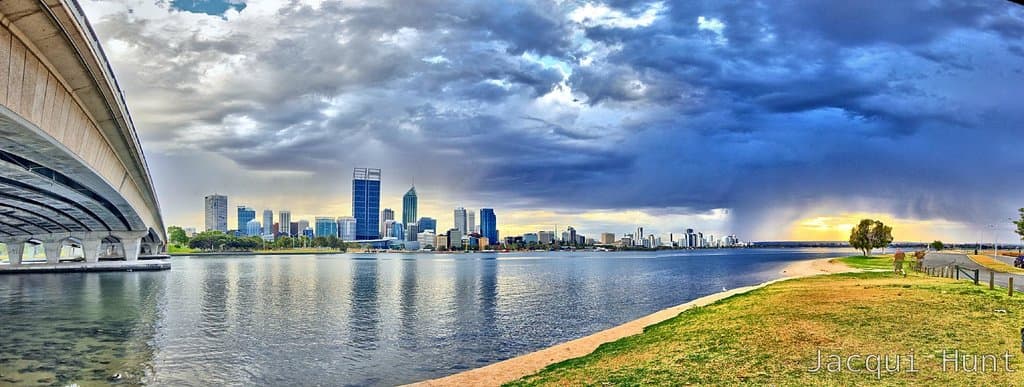 Swan River and Perth city