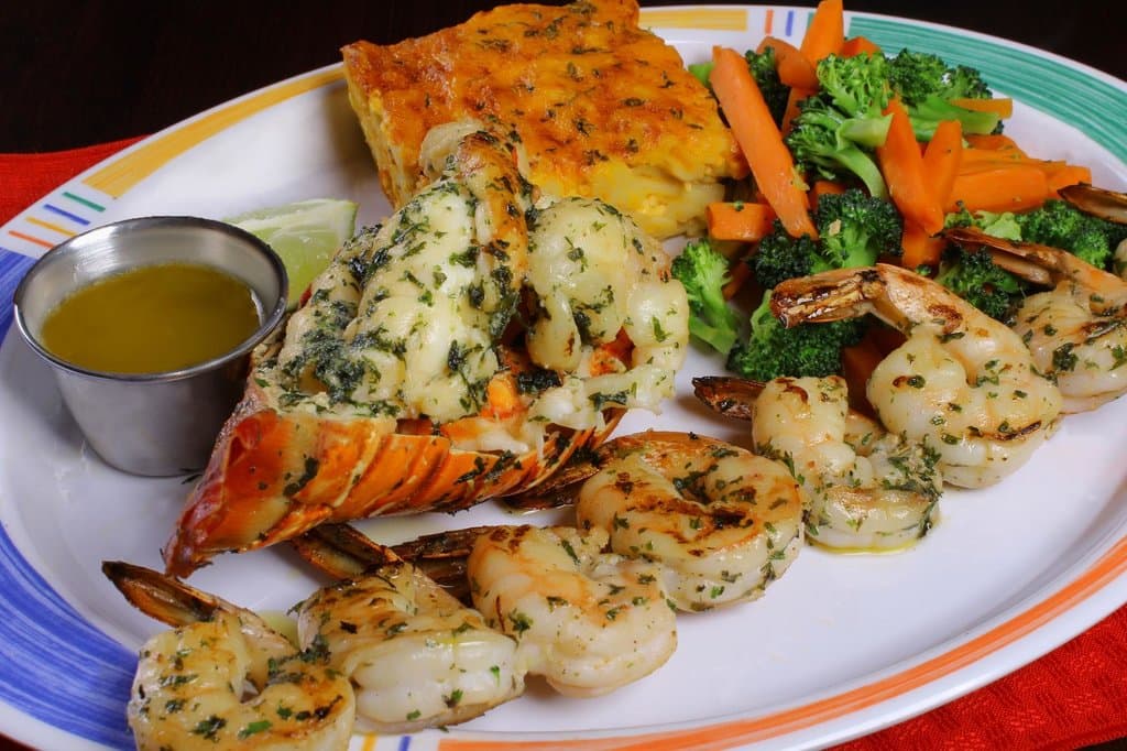 Grilled Lobster, Grilled Shrimp