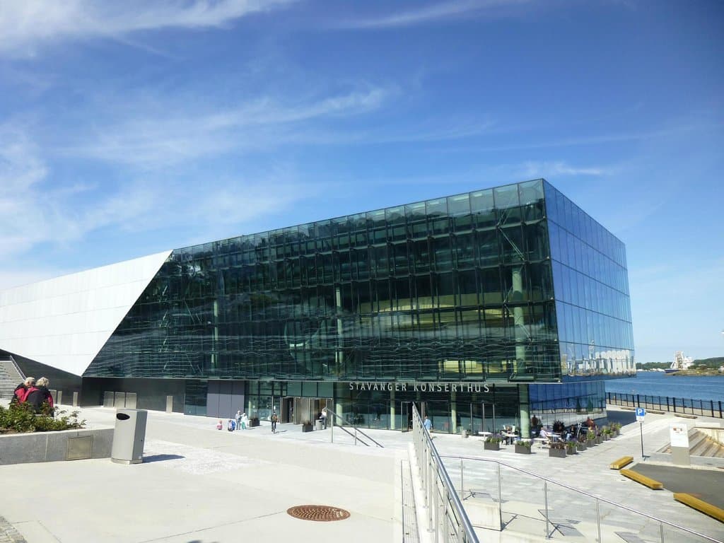 outside the concert hall