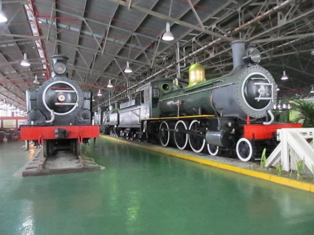 Two of the steam locomotives, that have been used in areas where there was no electricity