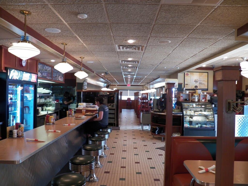 Inside Phillips Avenue Diner.