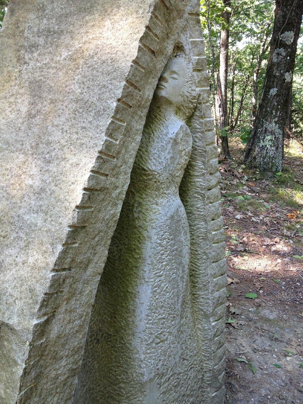 Lady in a rock