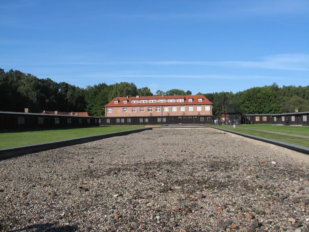 Center of camp--missing barracks are blank spots