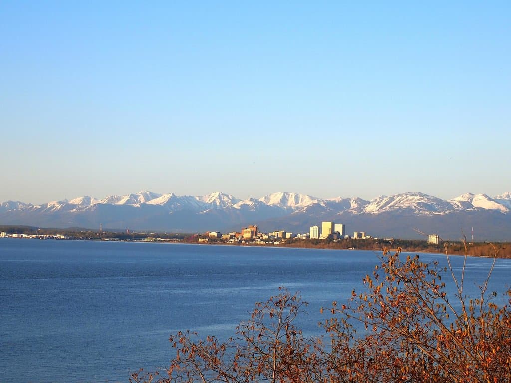 Downtown Anchorage from Point Woronzof