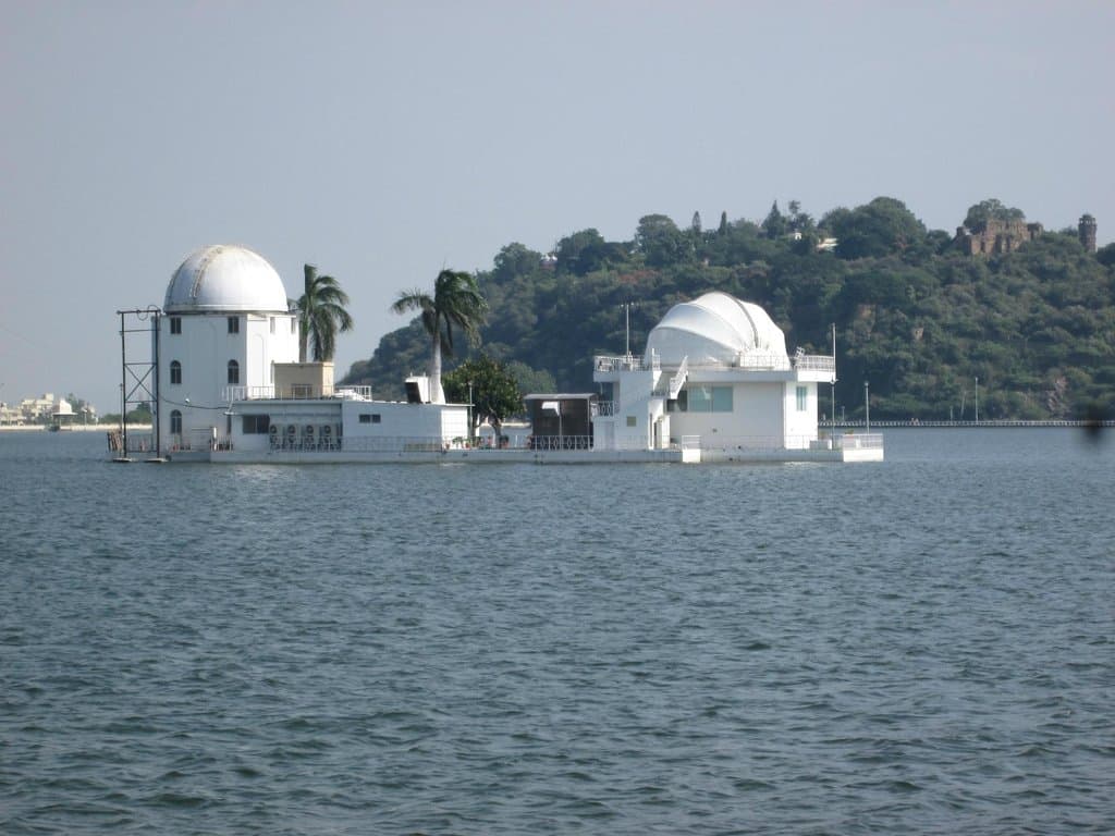 Udaipur solar Observatory from the lake shore