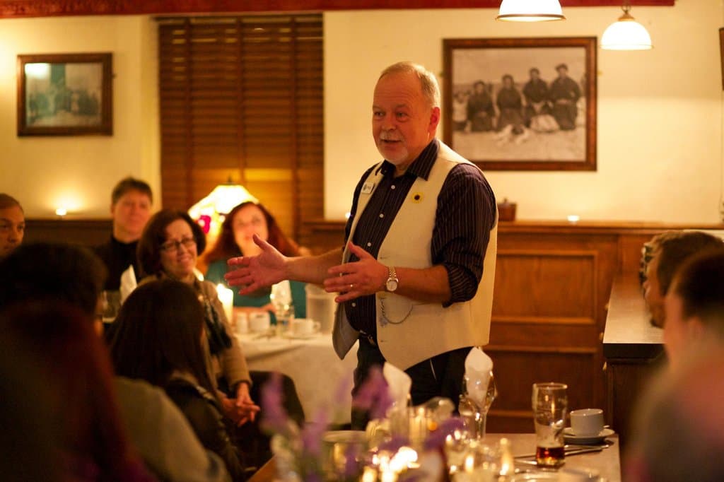 Philip sharing a  story