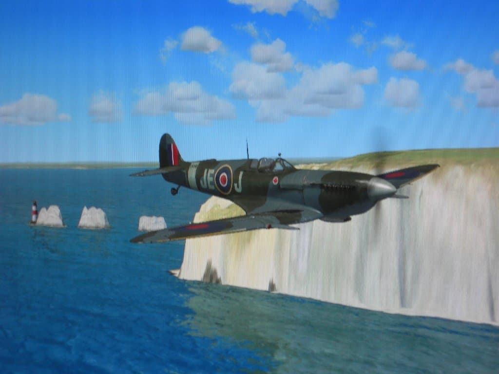 Flying last the Needles in our Spitfire Simulator