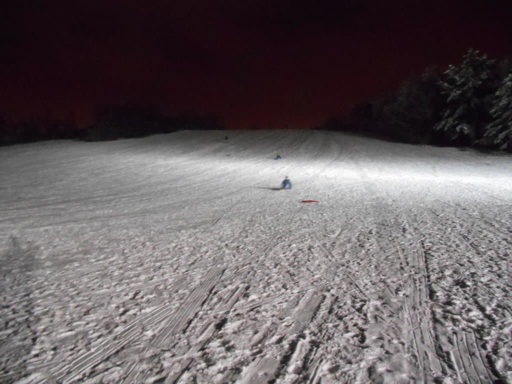 View of sledding hill from the bottom