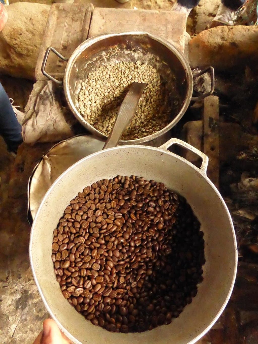 Showing two of the production stages