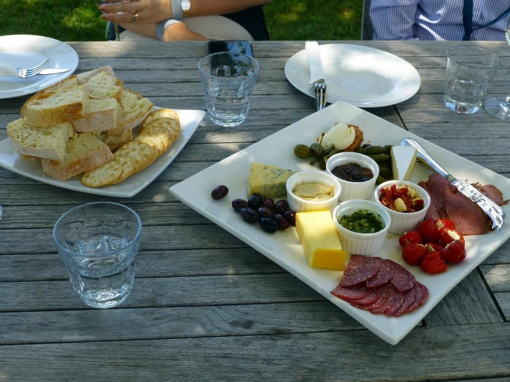 Antipasto platter on wine tour - YUM!