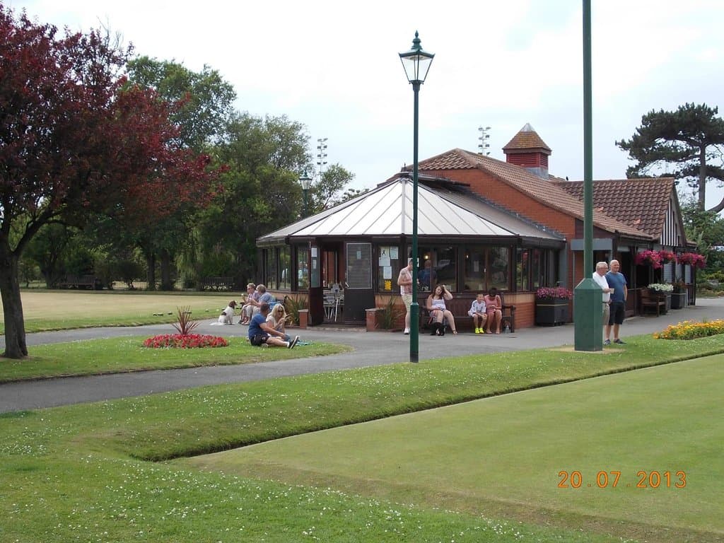 Summer ice creams outside the cafe in the park