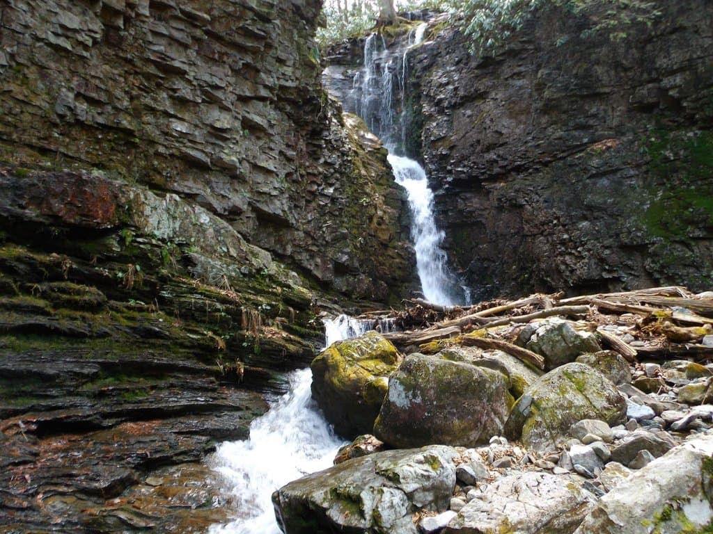 Falls at the very top of the trail