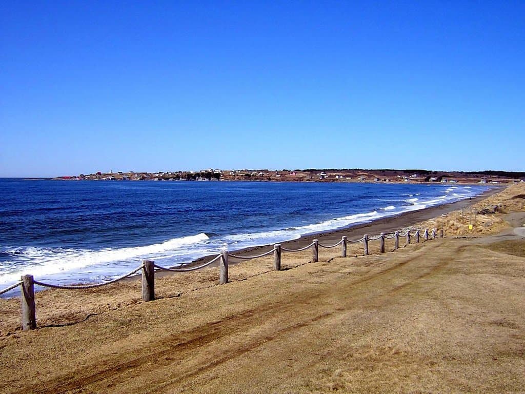 surf pounding on Mavillette Beach