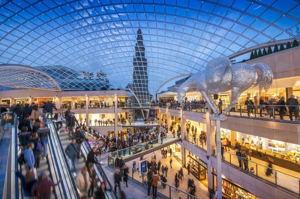 The Trinity Leeds main atrium