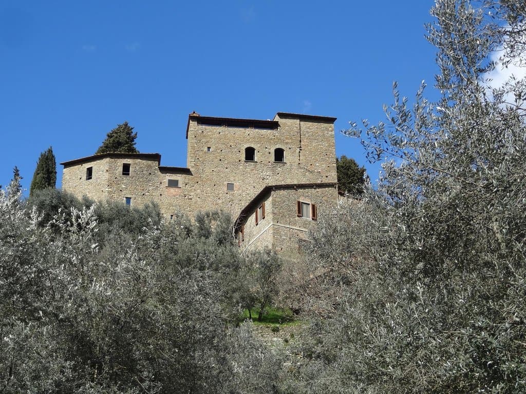 "Castello di Sezzate" seen by the underneath olive grove