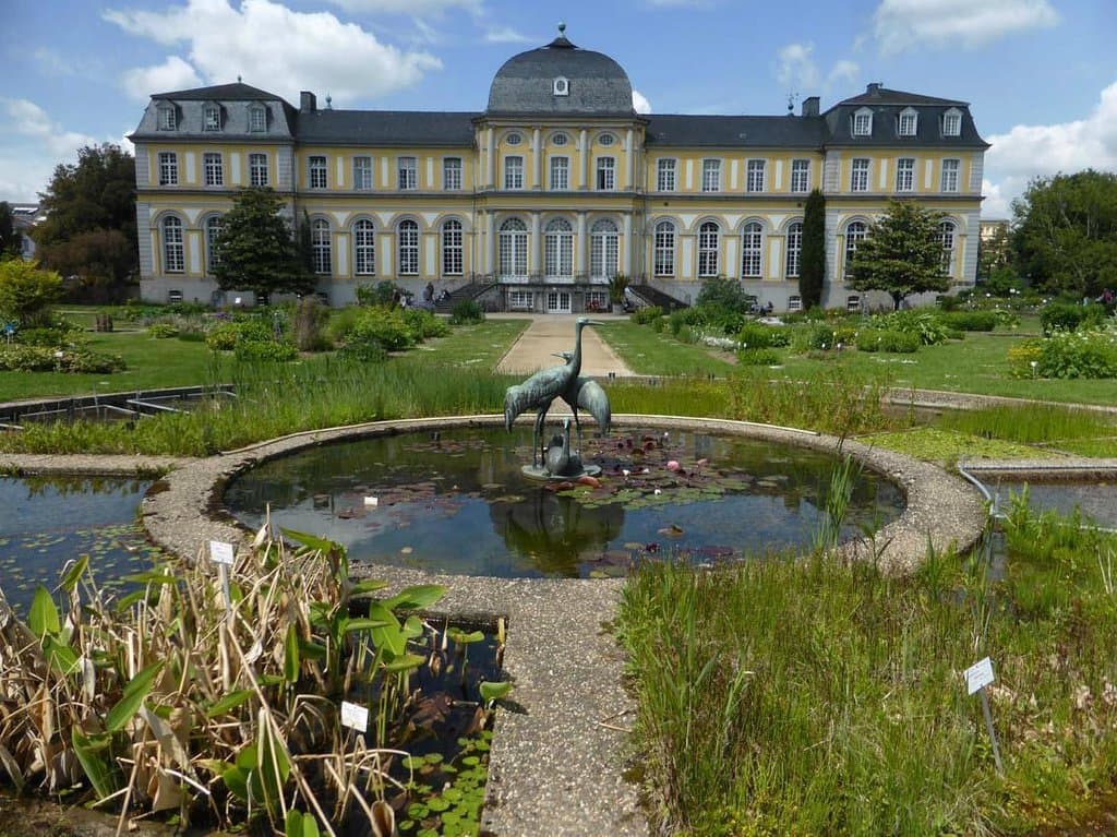 Südostseite mit Botanischem Garten davor