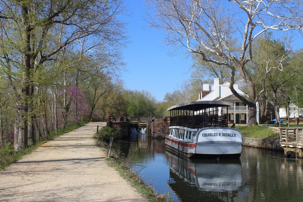 Canal boat Charles F Mercer , C & O Canal NHP, April 2014