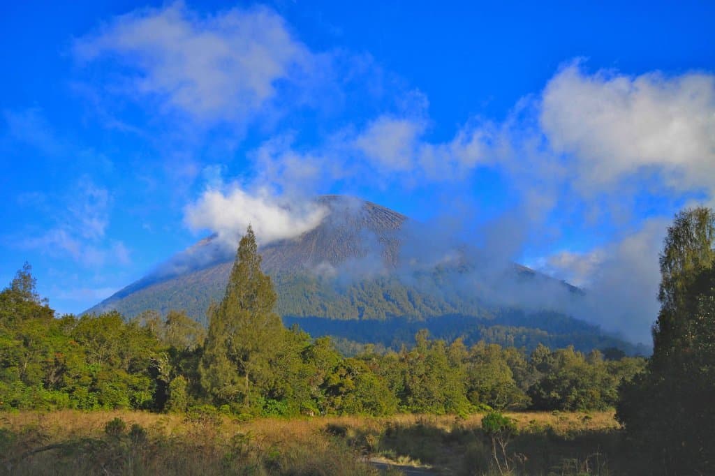 The summit from afar