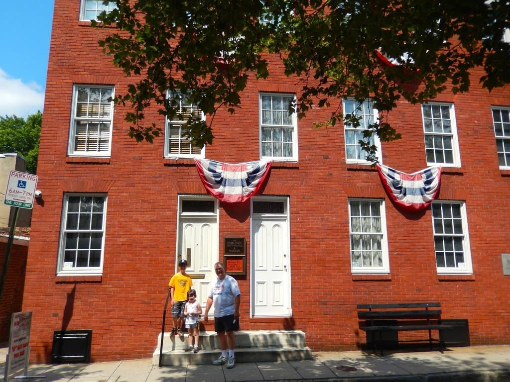 Left door is the entrance; right door is the actual door of the house.