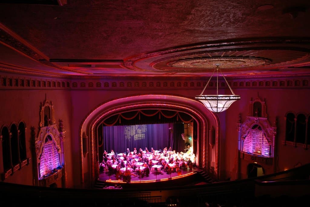 Interior Stage Door Cabaret concert.